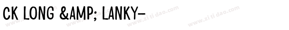CK Long & Lanky字体转换